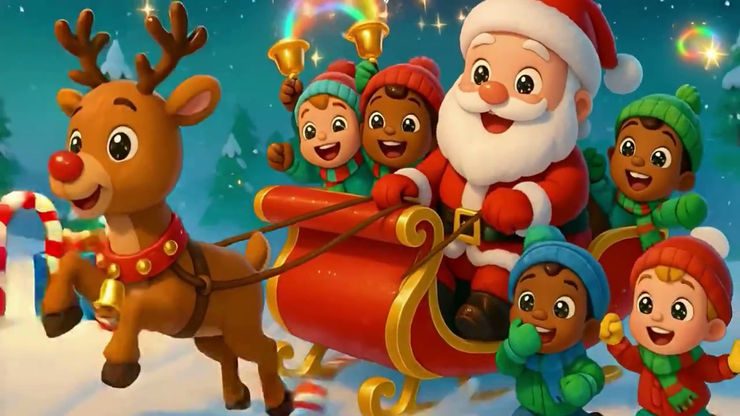 🎄 Jingle Bells 🎅 BRAND NEW Christmas Song for Kids 2025 _ Santa Sing Along Fun _ Nursery Rhymes
